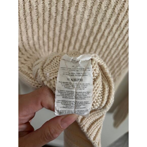 Rip Curl Sweater Women's Medium Beige Luna Pullover Chunky Knit Beach Pockets - Picture 8 of 9